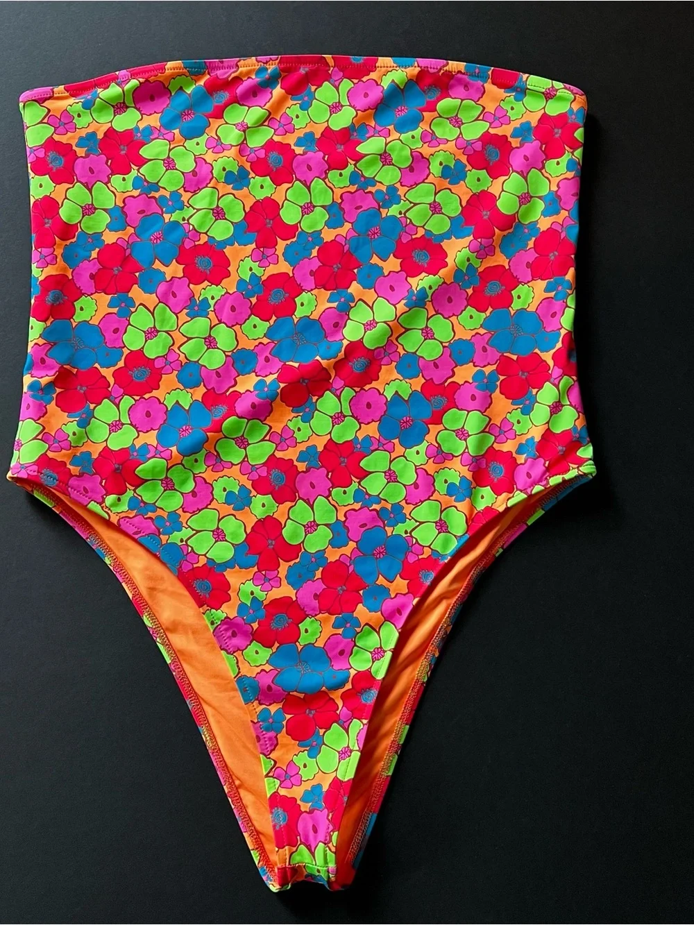 Frankie’s Bikinis Stella Strapless One Piece Swimsuit Multi Color Floral